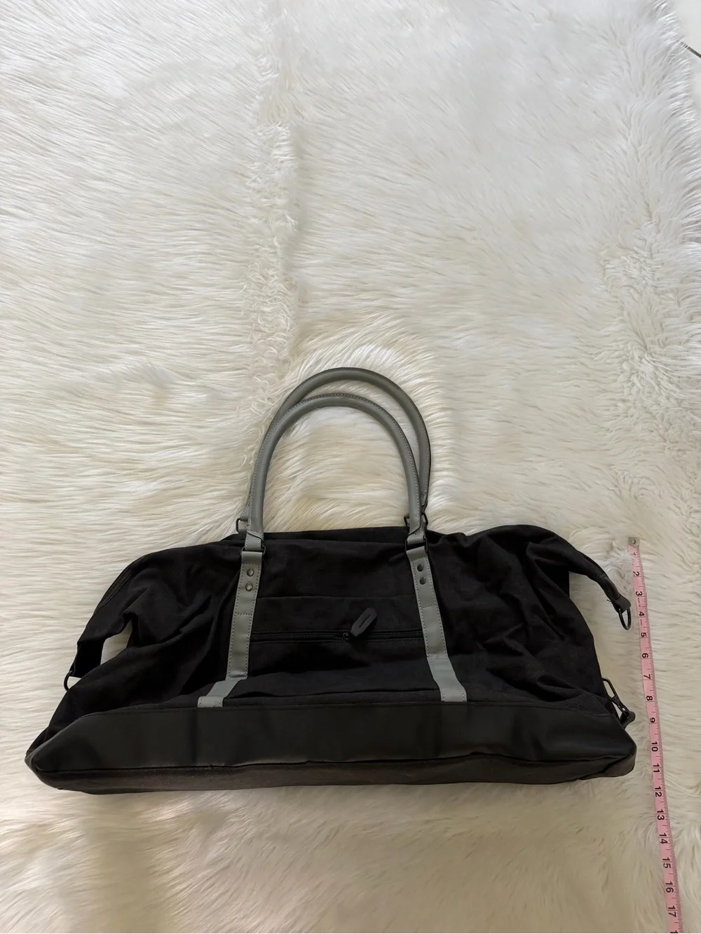Black & Gray Canvas Weekender Bag